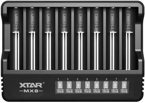 Battery charger Li-ion, NI-MH XTAR MX8