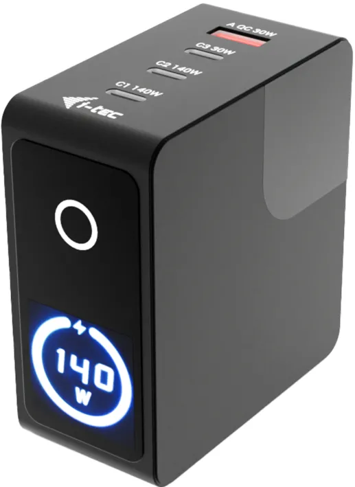 Charger 140W Intelligent Multiport USB 3xUSB-C 1xUSB-A LCD 150 cm