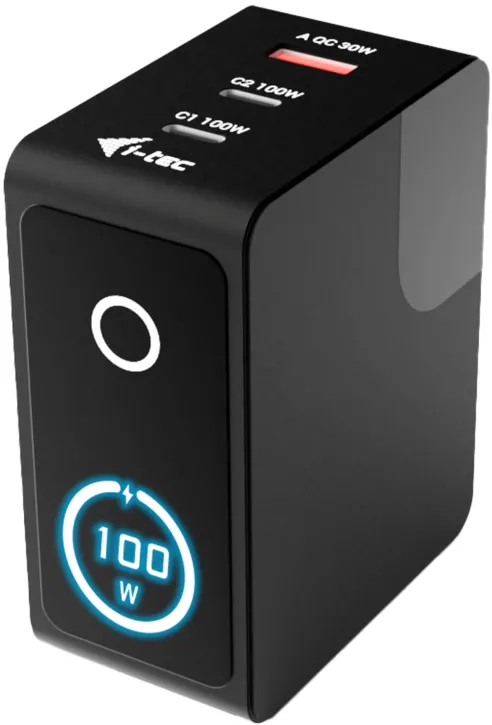 Charger 100W Intelligent Multiport USB 2xUSB-C 1xUSB-A LCD 150 cm