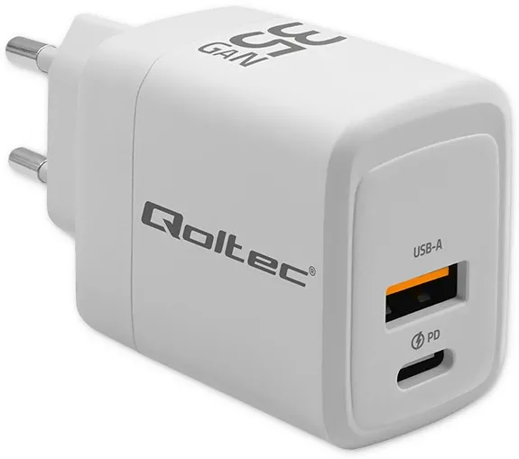 GaN 35W charger 5V 20V 1.5A 3A,1xUSB C PD,1xUS