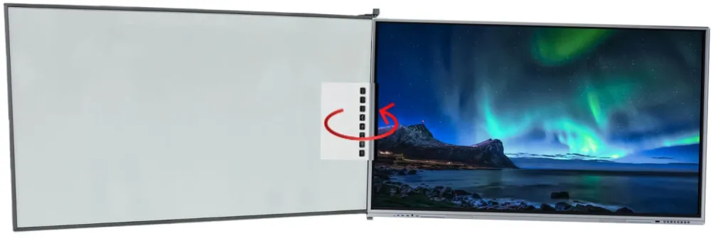 Display interactiv Android EVOBOARD Swing 65 inch 3840x2160 cu whiteboard lateral