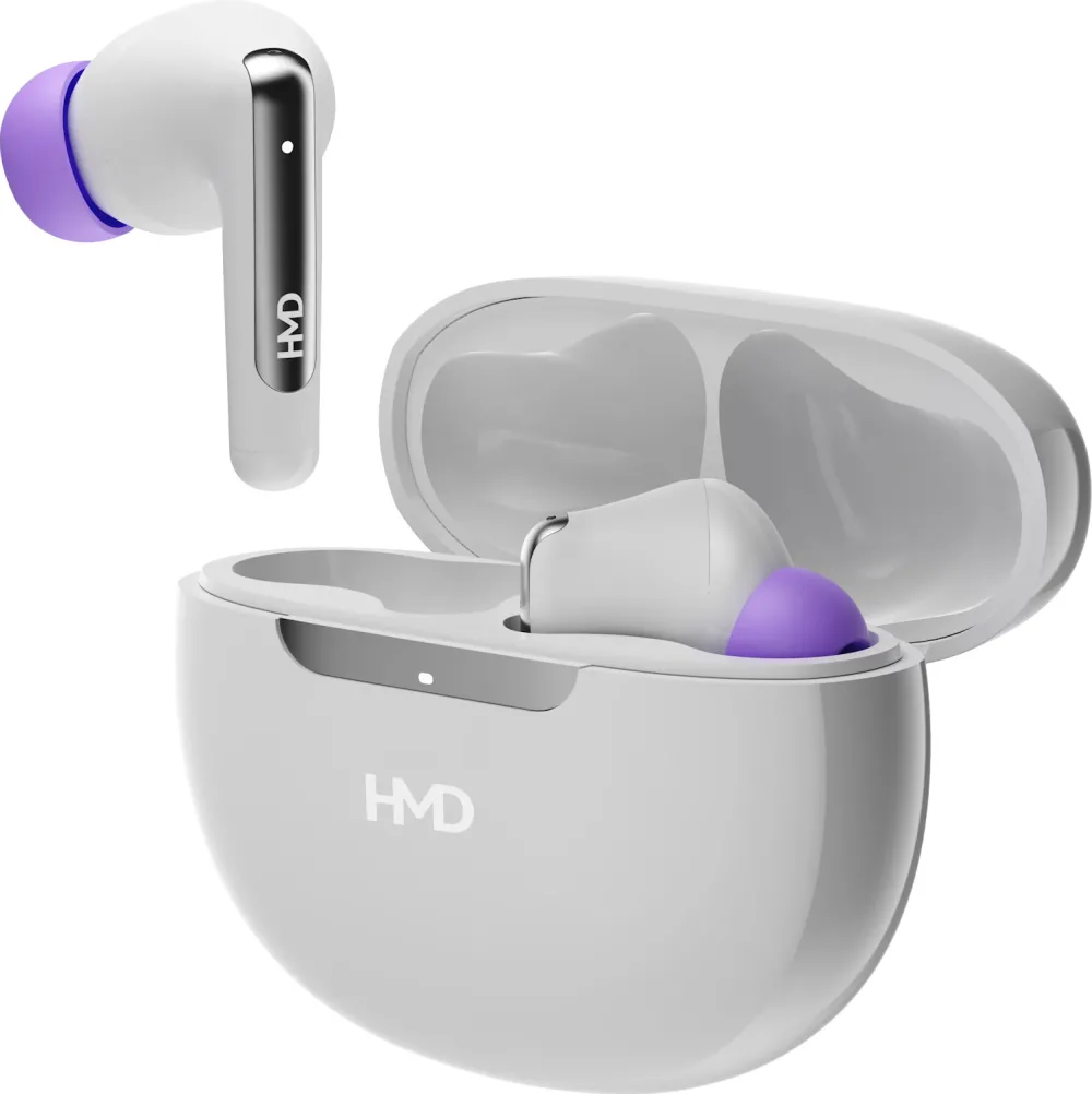 Casti in-ear Bluetooth HMD DUB P60 ANC TWS 30 ore autonomie alb