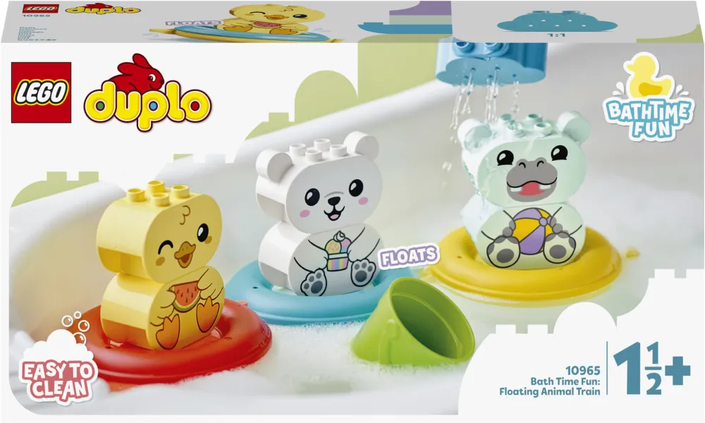 LEGO® DUPLO - Prima mea distractie la baie: Tren cu animale plutitoare 10965, 14 piese