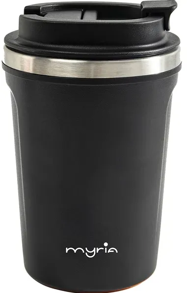 Cana calatorie Myria MY4487BK 0.38 l inox 304 neagra