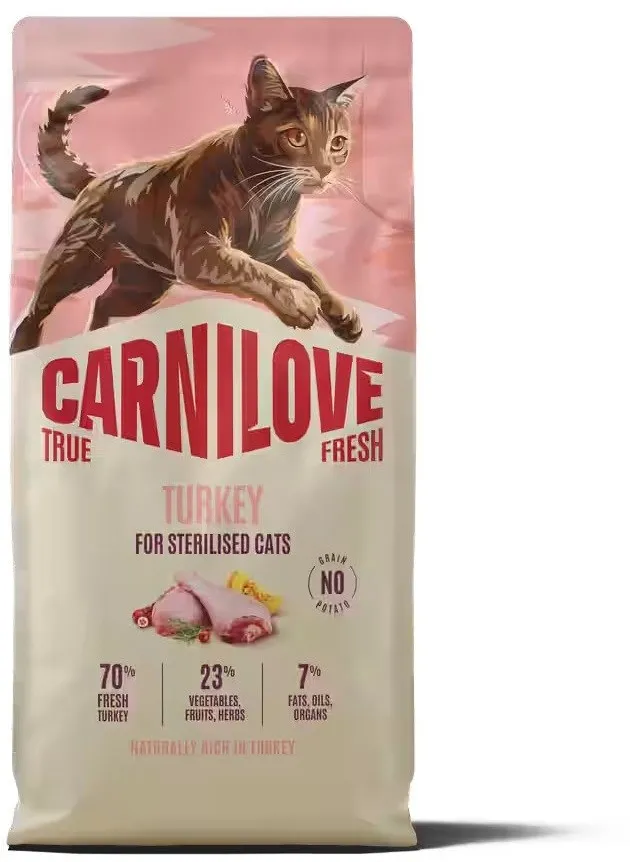 CARNILOVE TRUE FRESH Cat Dry Turkey for Sterilised Adult All Breeds 2 kg