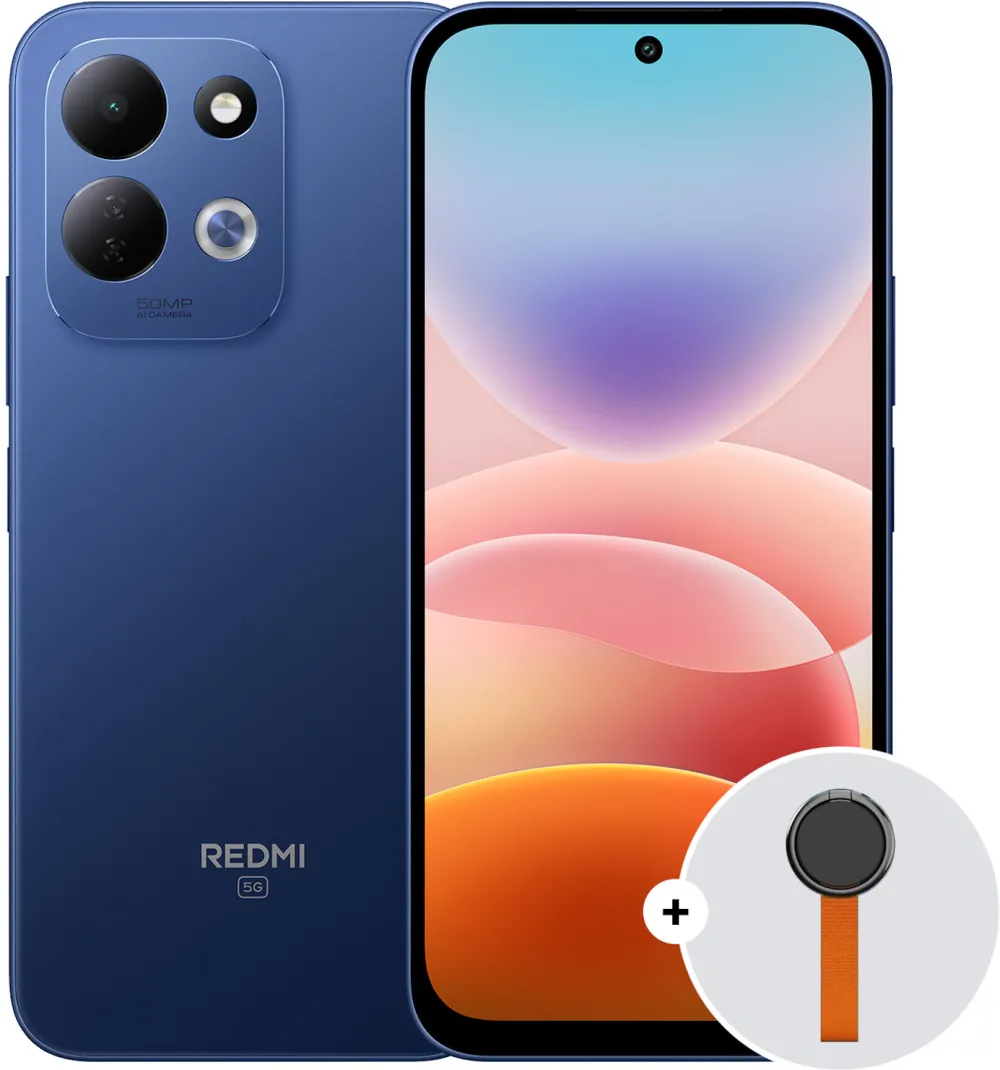 Smartphone REDMI 17, 5G, 256GB, 4GB RAM, 7500 mAh, Deep Blue + Woven Strap Ring Stand