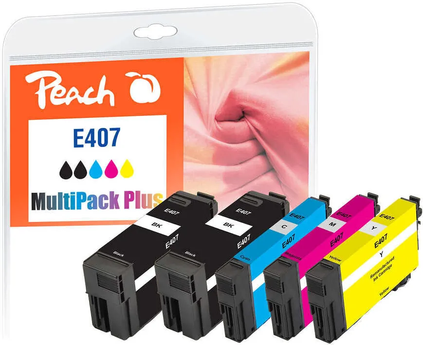 Set 5 cartuse cerneala Peach compatibil Epson No.407 remanufacturate