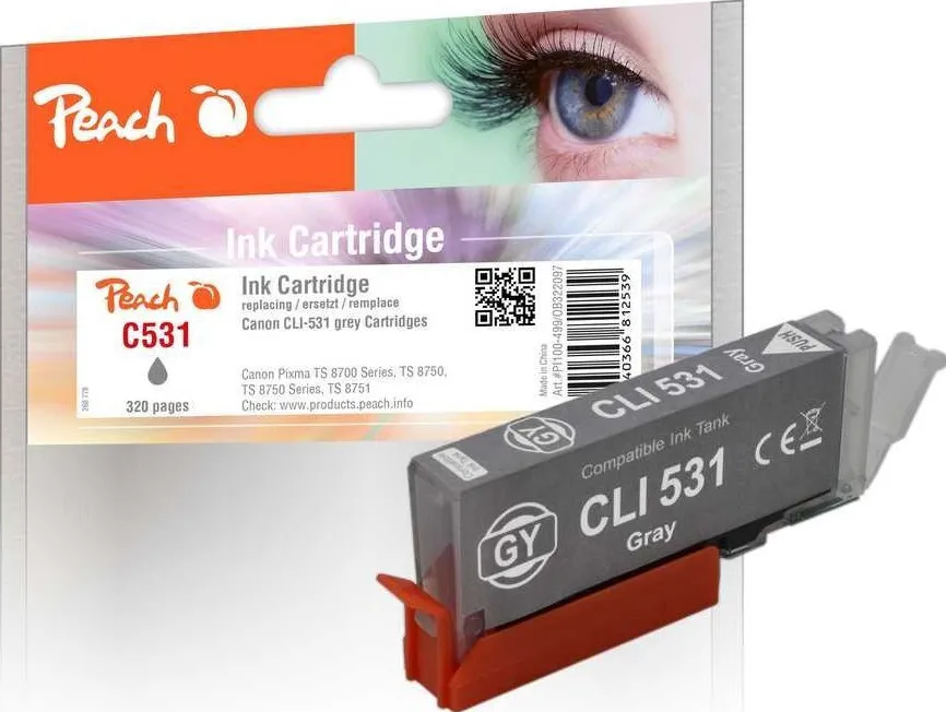 Cartus Imprimanta Peach Patrone Canon CLI-531, 6119B001 grey kompatibel