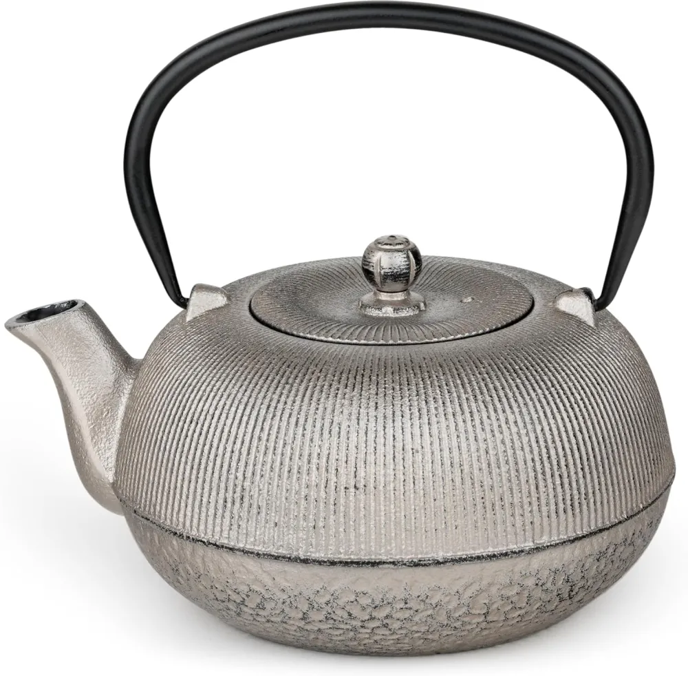 Set ceai din fonta Bredemeijer Sichuan 1 l champagne mat cu filtru