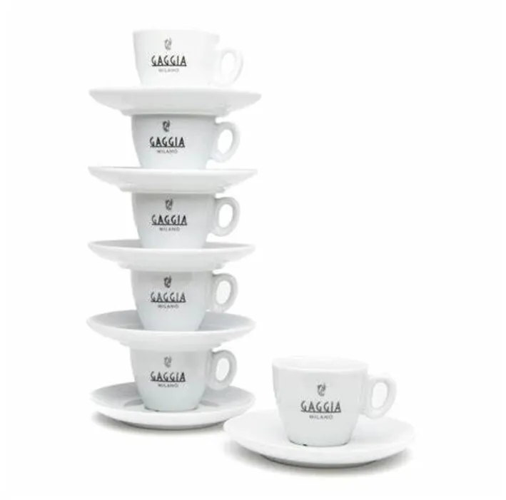 Set 6 cesti espresso Gaggia Milano portelan 75 ml