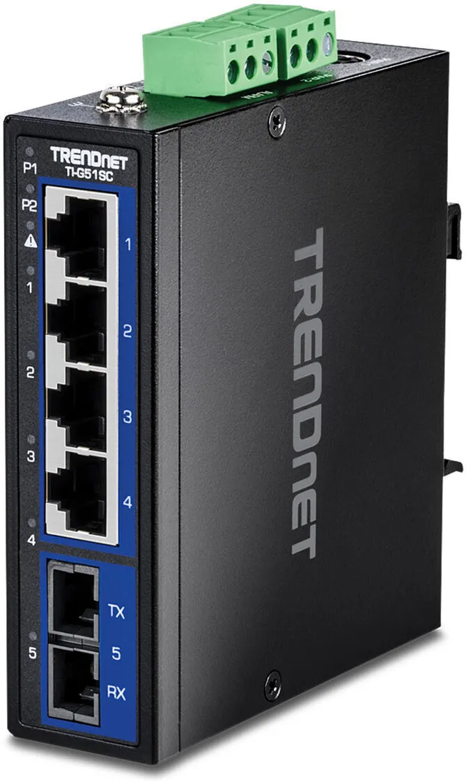 Switch TRENDnet 5-Port Hardened Industrial Gigabit DIN-Rail Switch