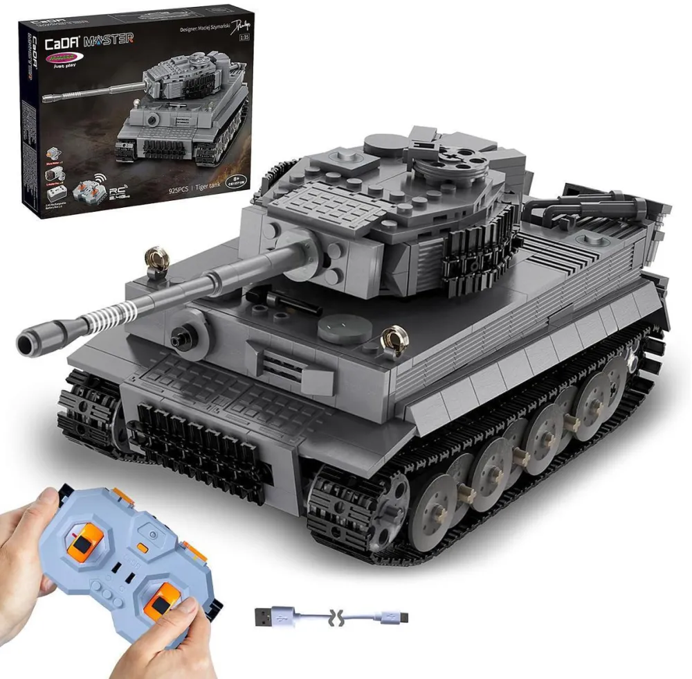 Set de constructie Jamara CaDA tanc Tiger 1:35 2,4 GHz gri, 8+ ani