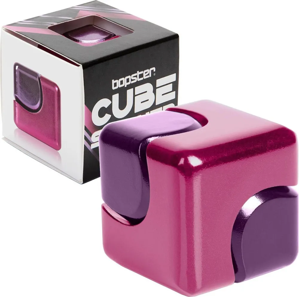 Jucarie creativa bopster Fidget Spinner Cube roz mov