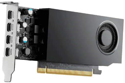 Placa Video PNY Quadro A1000 (Power Limited) 8GB GDDR6 4xmDP LP