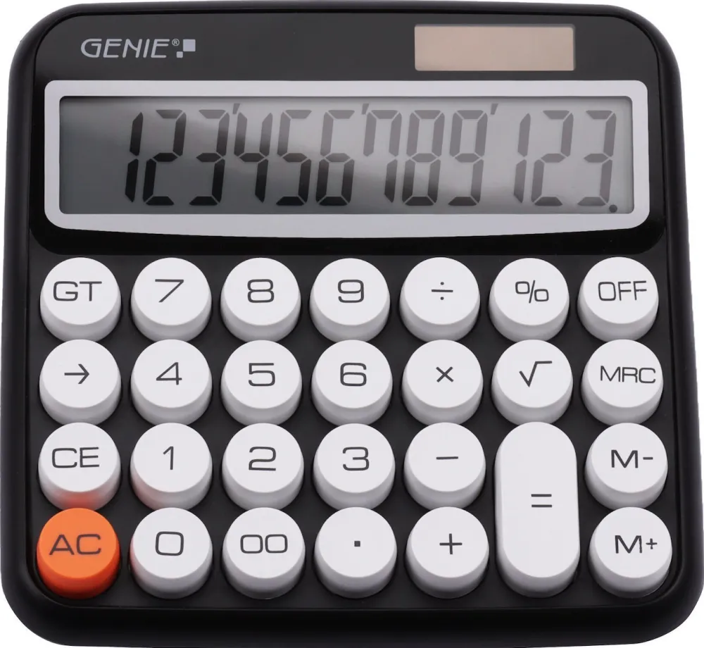 GENIE Calculator de birou 612BK negru