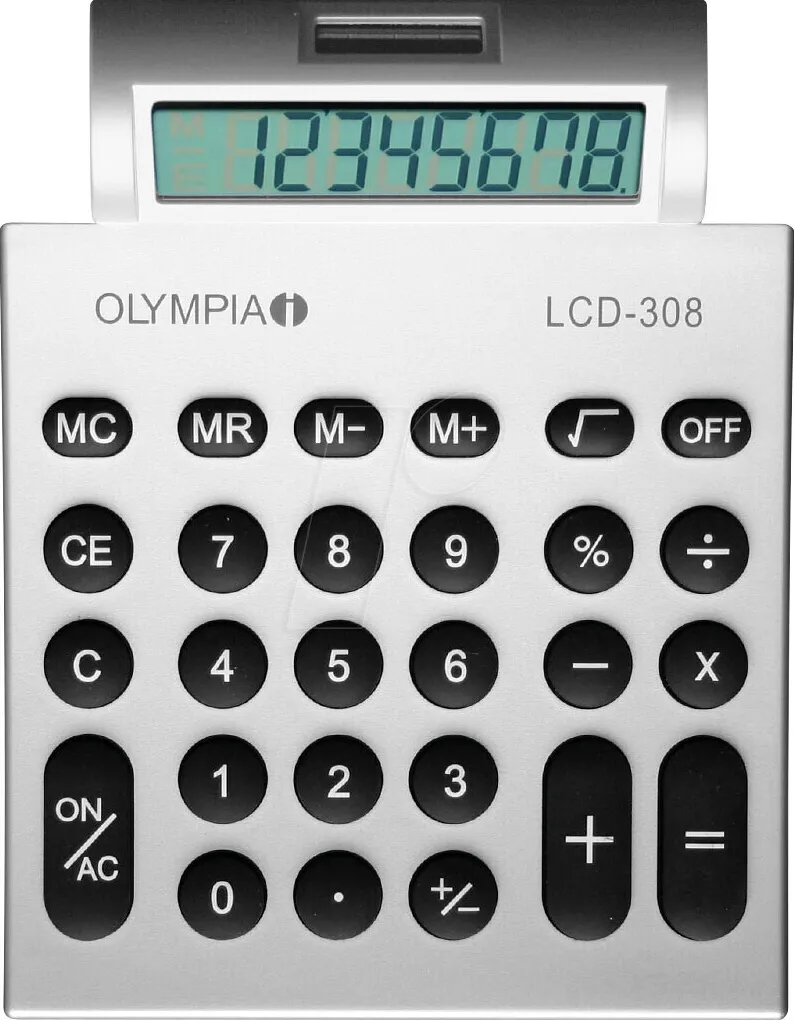 Calculator de buzunar OLYMPIA LCD-308 8 cifre argintiu