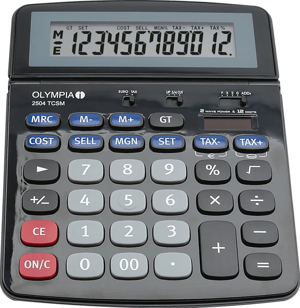 OLYMPIA Calculator de birou 2504 TCSM negru