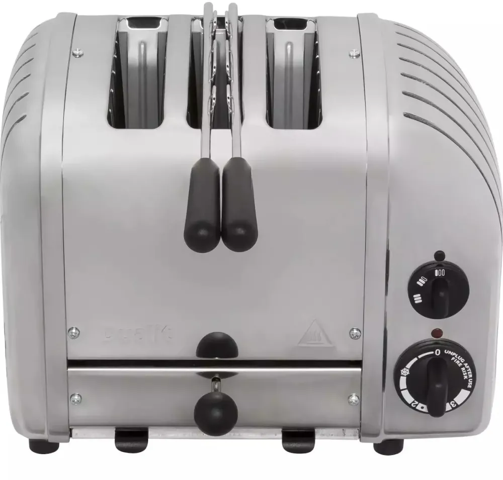 Prajitor de paine Dualit 2+1 Combi cu Pinza, lustruit