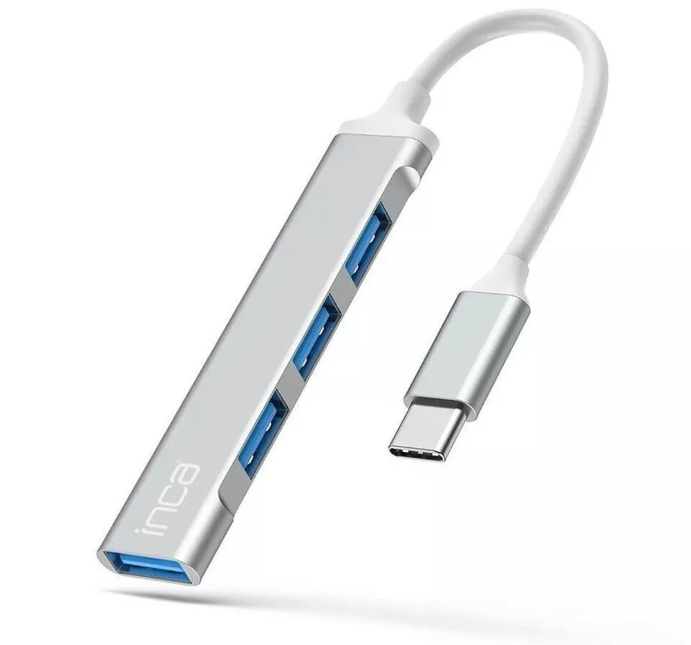 Adaptor USB-C INCA IUSB-04TX la 3x USB 2.0 si 1x USB 3.0