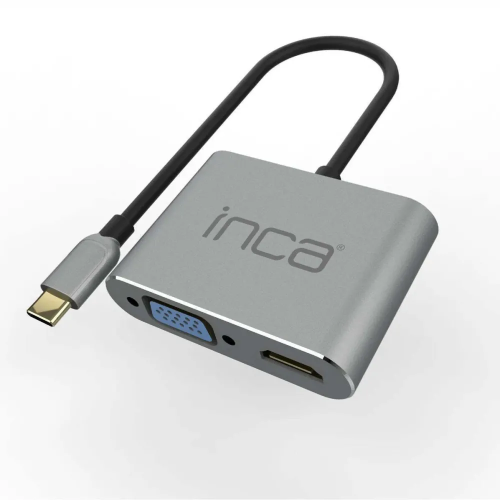Adaptor USB-C INCA ITPC-06TX 4 in 1 HDMI, VGA, USB-A, USB-C PD