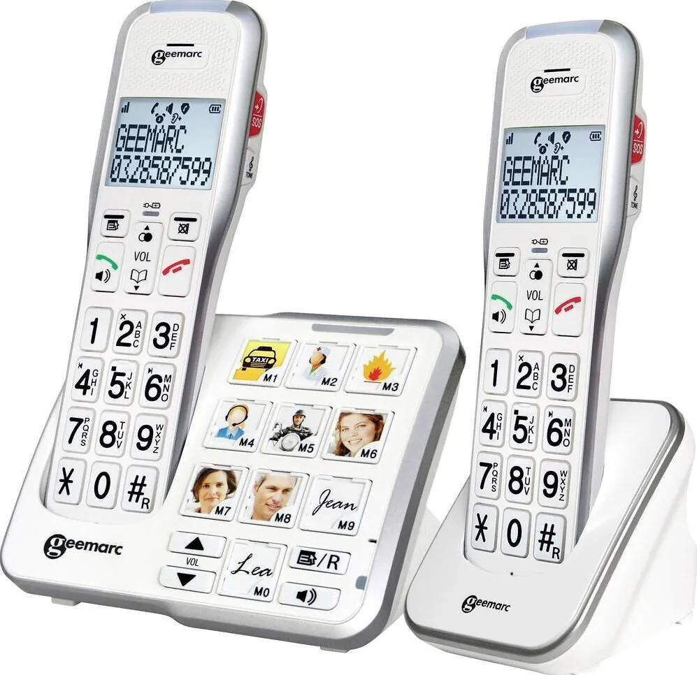 Telefon DECT pentru persoane cu deficiente de auz Geemarc AmpliDECT 595-2 cu taste foto
