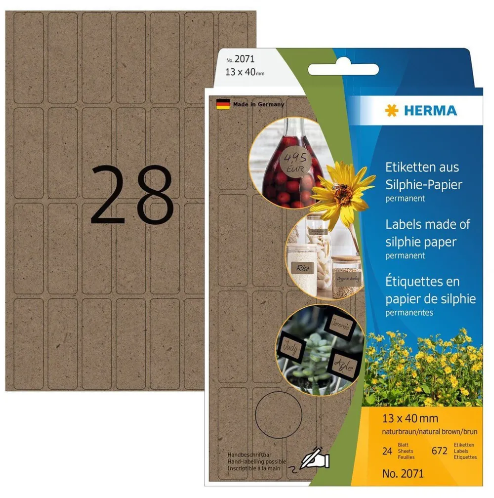 Etichete autoadezive multifunctionale Herma 2071 Silphie 13x40 mm 672 buc