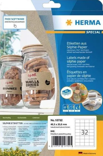 Etichete autoadezive Herma 10752 Silphie A4 48,3x33,8 mm 640 buc