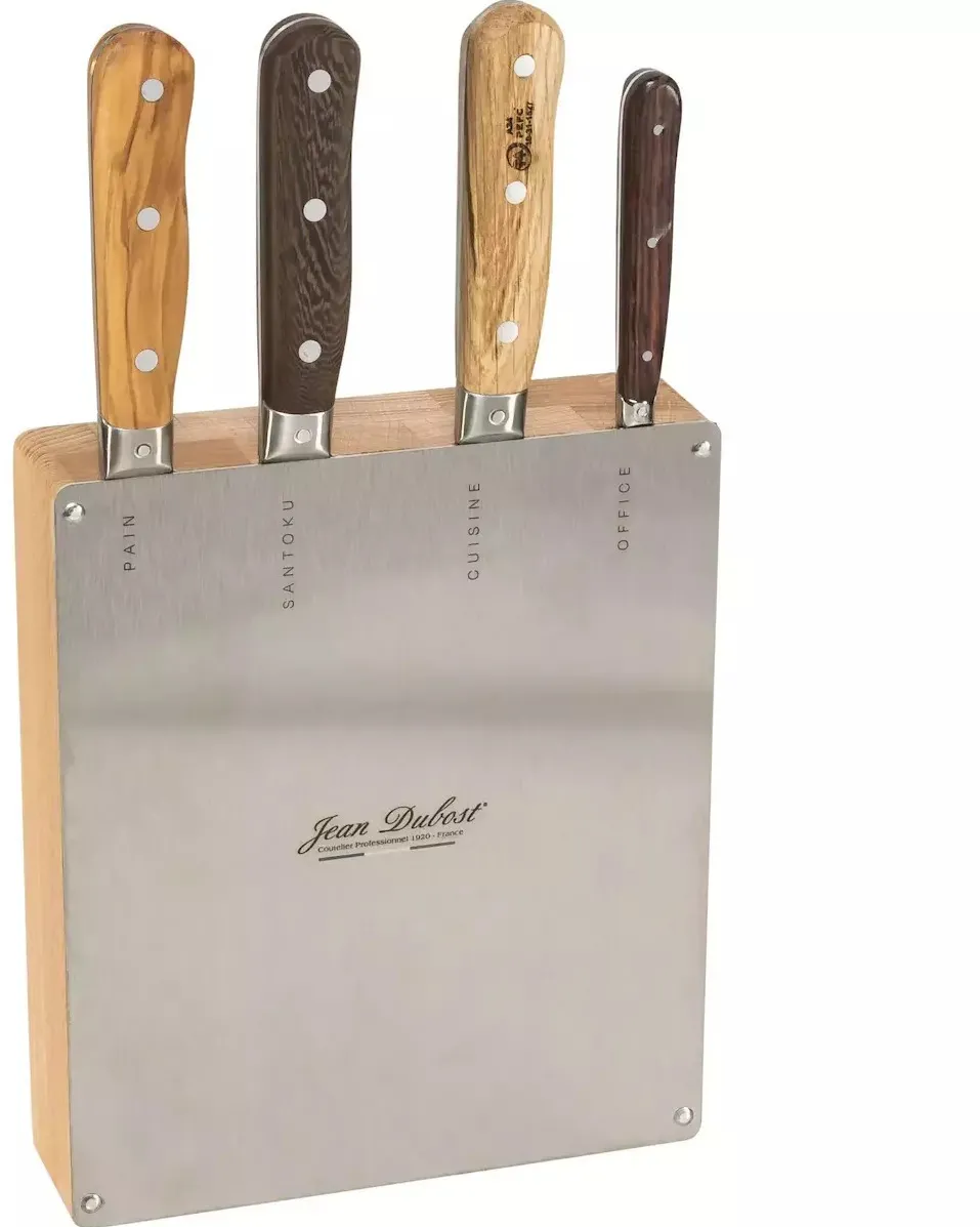 Set 4 cutite bucatarie Laguiole Jean Dubost maner lemn