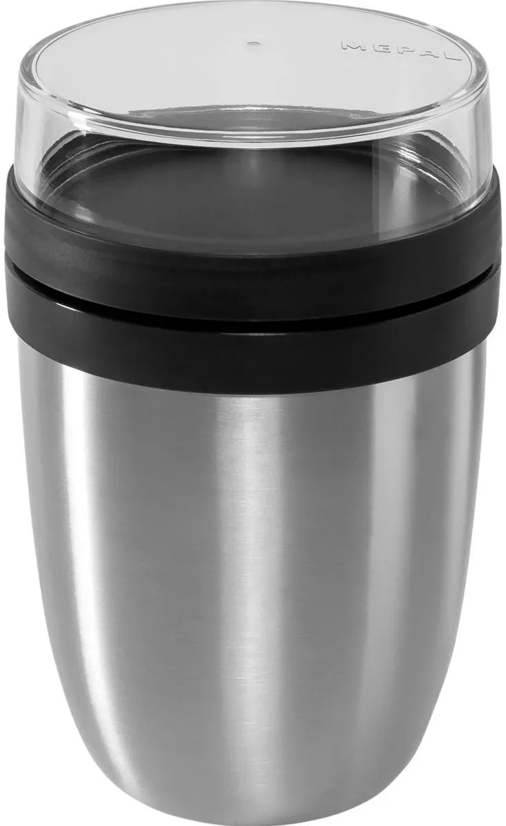 Recipient termo pentru pranz Mepal Thermo-Lunchpot Ellipse Nordic Black 500+200 ml
