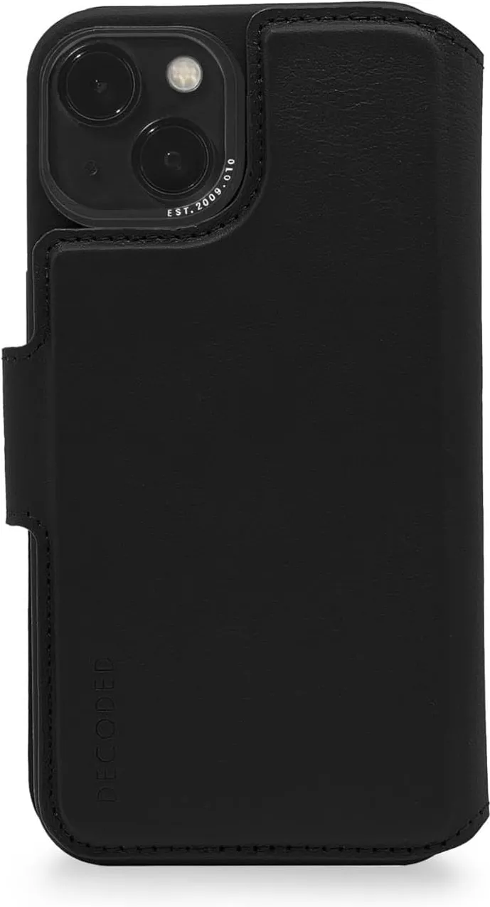 Portofel MagSafe din piele Decoded Modu Wallet pentru iPhone 14 Plus negru