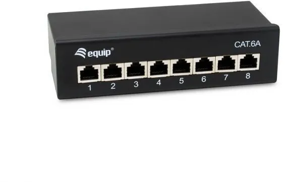 Patchpanel retea EQUIP 326621 8xRJ45 Cat6a Desktop 500 MHz negru