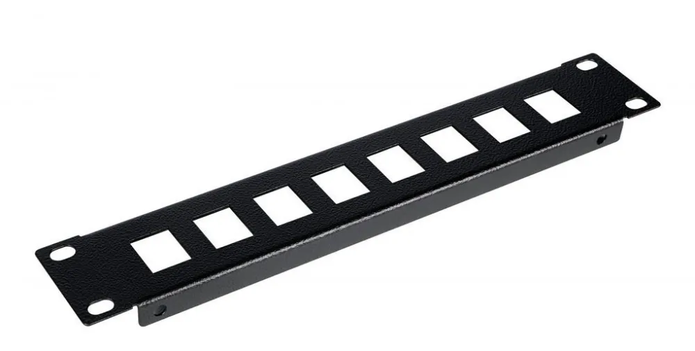 Panou patch retea EQUIP EZKP-10-B 10 inch 8 porturi keystone RJ45 neechipat 1U negru