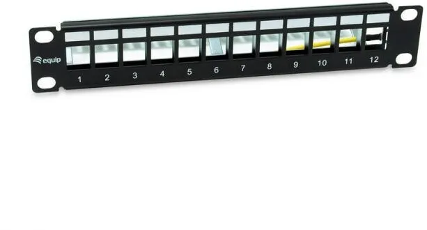 Patch panel keystone EQUIP 769331 10 inch 1U 12 porturi FTP negru