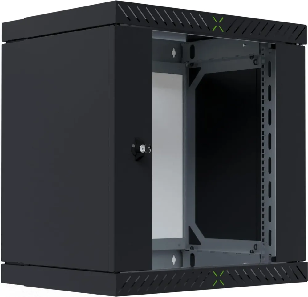 Cabinet metalic de perete EFB X-Rack WGX-1206TS.G1 19" 12U usa sticla 400-600 mm negru