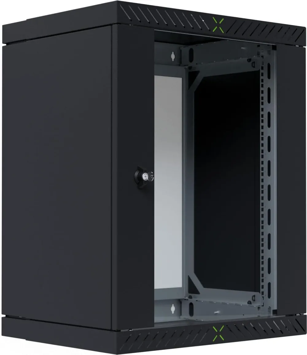Cabinet metalic de perete EFB X-Rack WGX-1506TS.G1 19" 15U usa sticla 400-600 mm negru