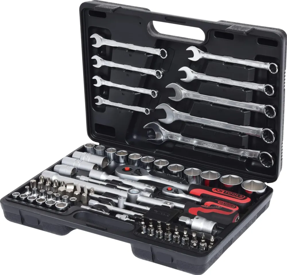Set chei tubulare KS Tools 911.0682 1/4 si 1/2 82 piese