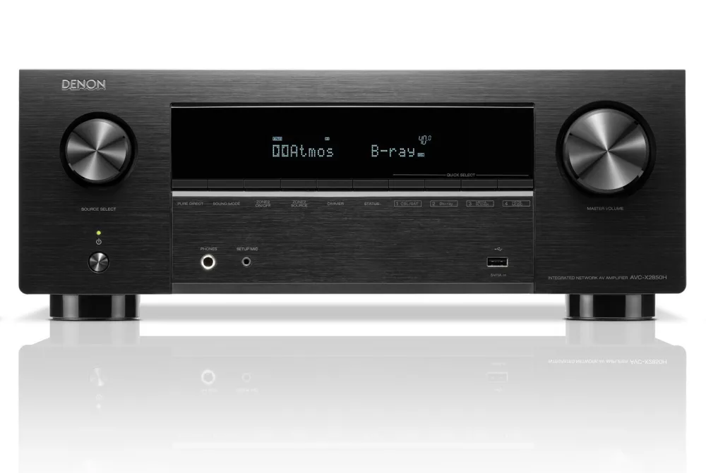 Amplificator home cinema Denon AVC-X2850H 7.2 canale 8K Dolby Atmos negru