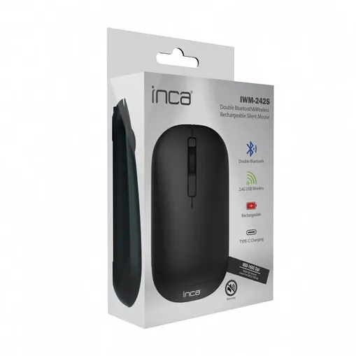Mouse INCA Maus IWM-242S Ergonomisch, wireless, BT1 5.4+BT2 5.4