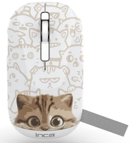 Mouse INCA Maus IWM-242K Wireless, Katzenmotiv