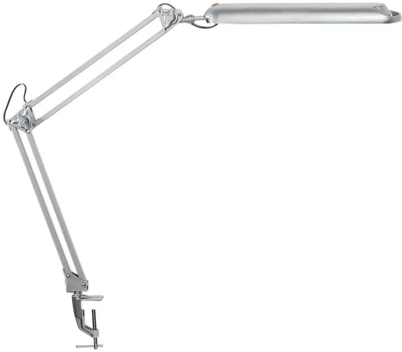 Lampa de birou LED Maul Atlantic cu clema argintiu