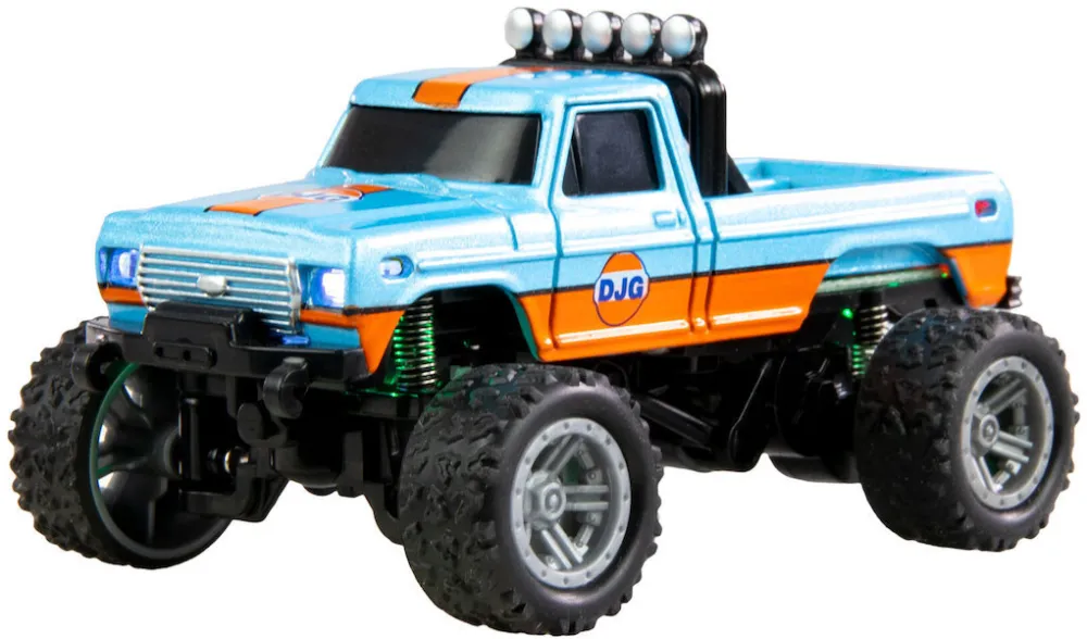 Monster truck RC AMEWI DieCast 1:64 RTR albastru/portocaliu