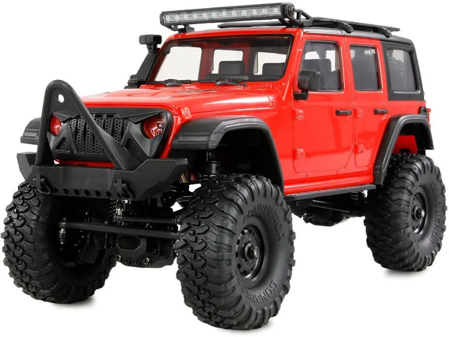 Masina RC crawler AMEWI Mini-Crosstrailer AMXRock 4WD 1:16 RTR rosu