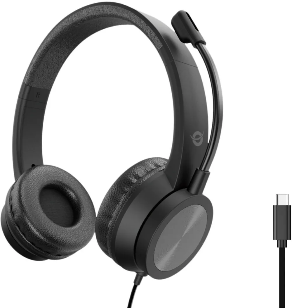 Casti Over-Head CONCEPTRONIC Headset Stereo USB-C/Mikro/Bedien./ANC 2.00m sw