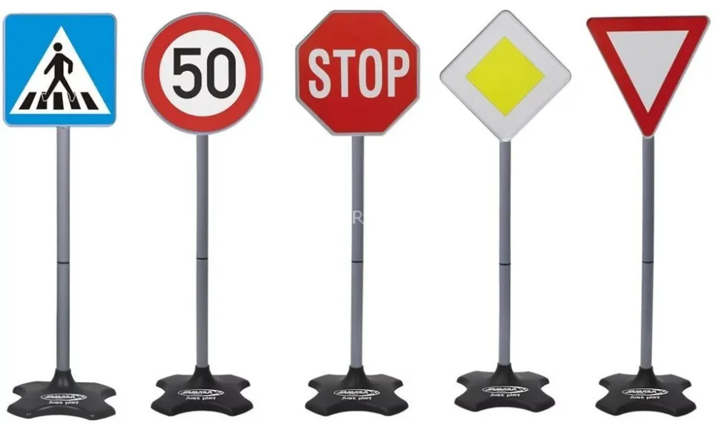 Set semne rutiere de jucarie Jamara Traffic-Set-Grand A 5 buc