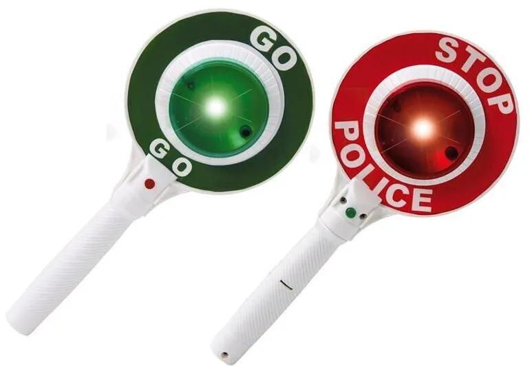 Paleta de semnalizare politie Jamara cu lumina rosie sau verde, 3+ ani