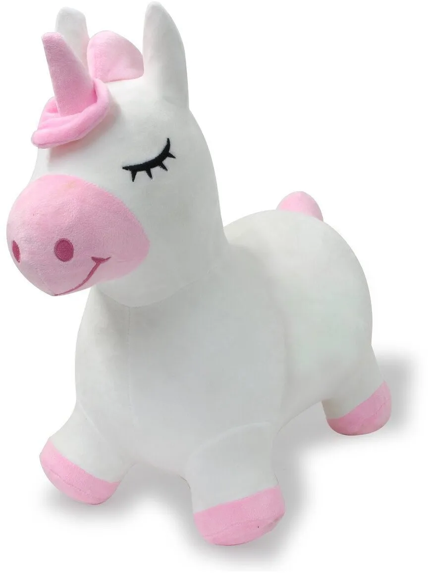 Jucarie saltareata Jamara unicorn cu husa de plus si pompa