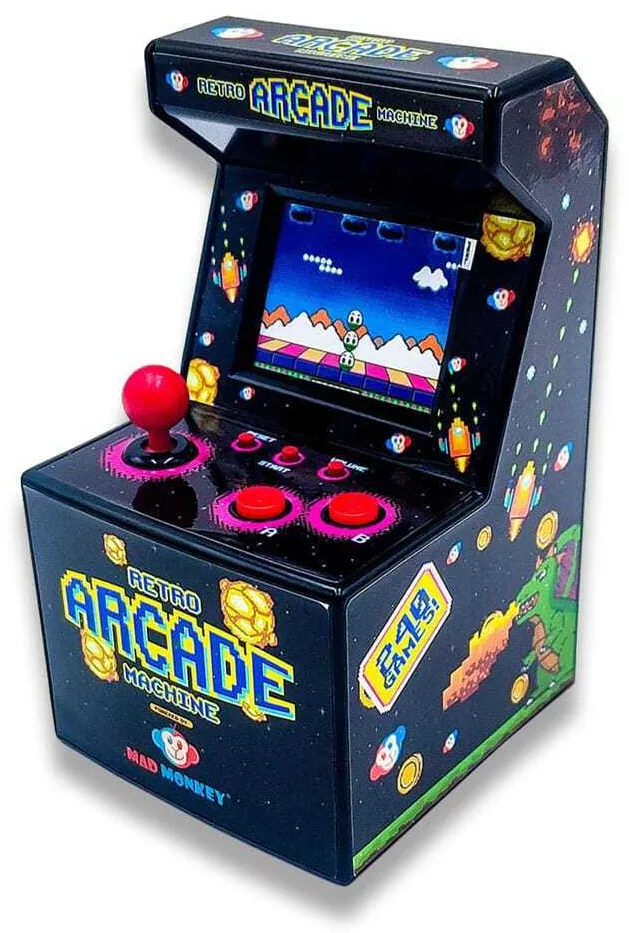 Mini aparat arcade Mad Monkey cu 240 jocuri 8-bit