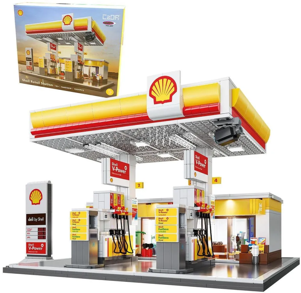 Jucarie creativa Jamara CaDA Shell Tankstelle Bricks 14+