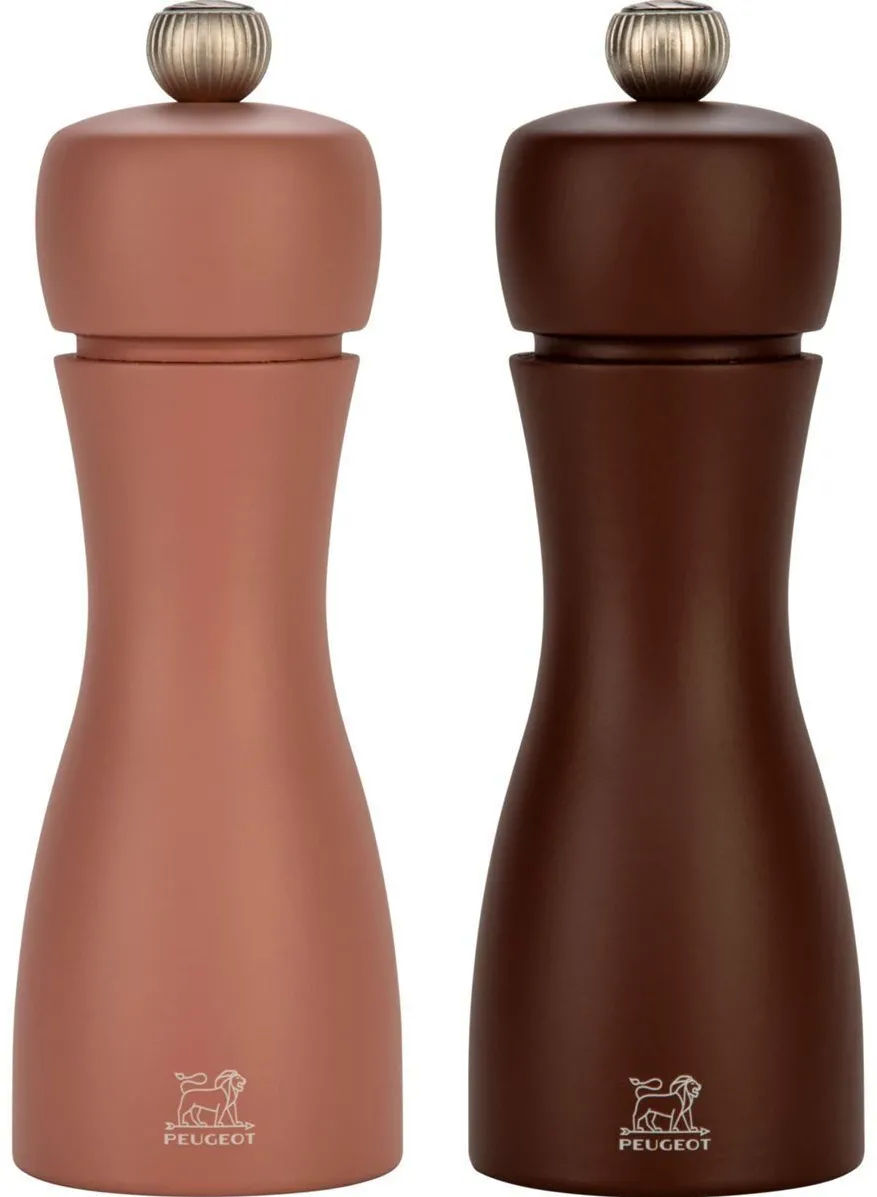 Set 2 rasnite sare si piper Peugeot Tahiti 15 cm maro
