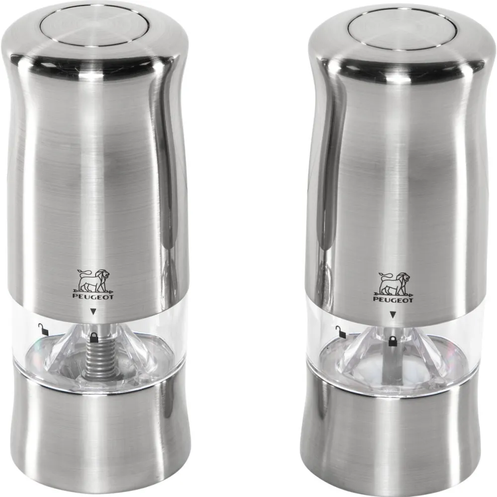 Set rasnite electrice pentru condimente Peugeot Zeli Duo PM+SM Z argintiu 14 cm